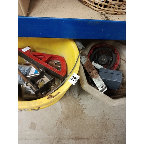 76 - 3 x Buckets & Planter & Contents