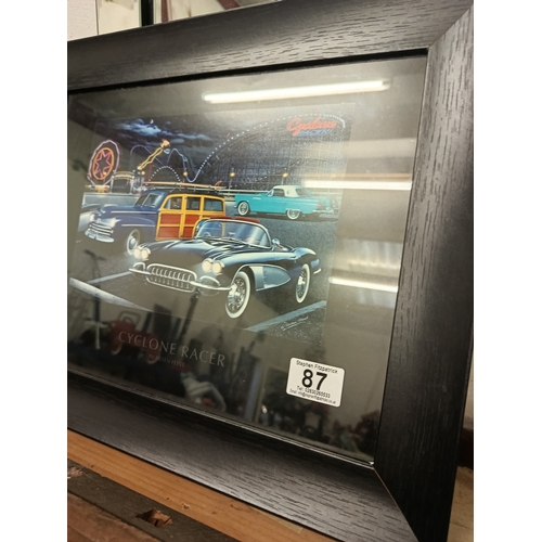 87 - Framed American Fair Ground Scene