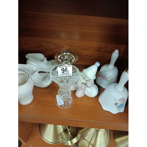 96 - LHS - Tyrone Bud Vase & Aynsley Bud Vases & Asstd pieces