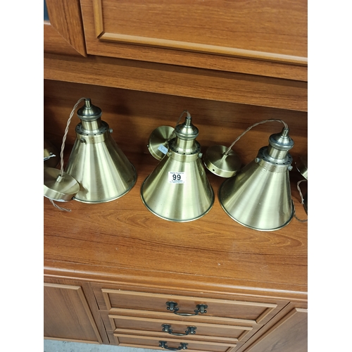 99 - 5 x Laurel Ashley Brass Ceiling Lights