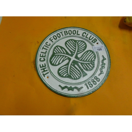 100 - CELTIC F.C.CAST IRON SIGN