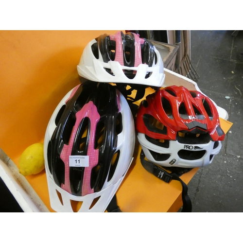 11 - 3 CYCLING HELMETS