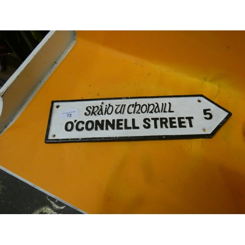 72 - O 'CONNELL STREET CAST SIGN