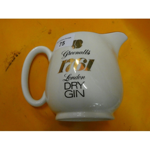 75 - GREENALLS 1761 LONDON DRY GIN JUG