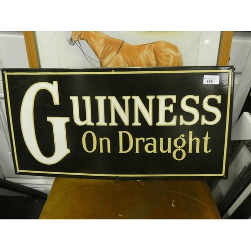 156 - GUINNESS ON DRAUGHT ENAMEL SIGHN (61x31CM)