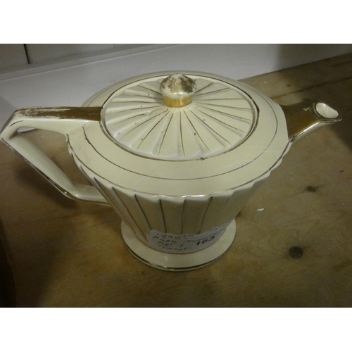 163 - 1940`S SADLER RARE STAMPED ART DECO TEAPOT