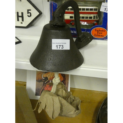 173 - CAST IRON HANGING BELL