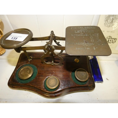135 - POST OFFICE LETTER SCALES - FROM BLACK ROCK POST OFFICE CO.LOUTH