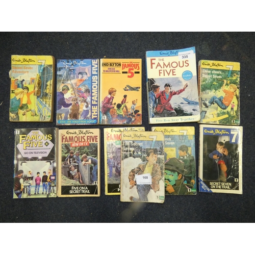 168 - SELECTION OF FAMOUS FIVE AND SECRET 7 BOOKS
