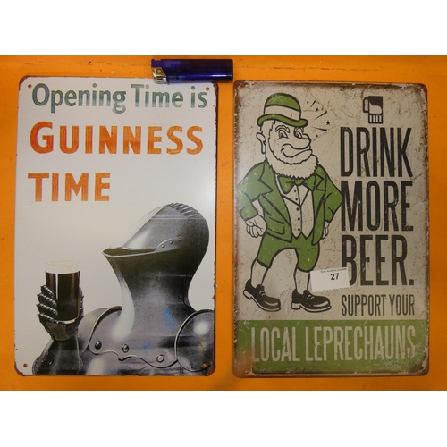 27 - LOCAL LEPRECHAUNS AND GUINNESS TIN SIGNS