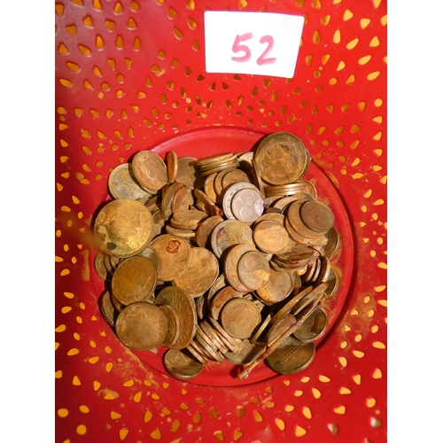 52 - BOWL OF OLD COINS