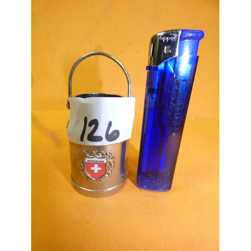 126 - MINIATURE SWISS MILK CAN