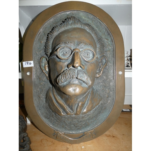 186 - THOMAS CLARKE (60*45CM APPROX) IRISH CELTIC ART BRONZE CRAFTED PIECE