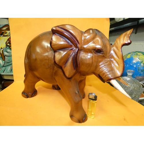 246 - HAND CARVED ELEPHANT