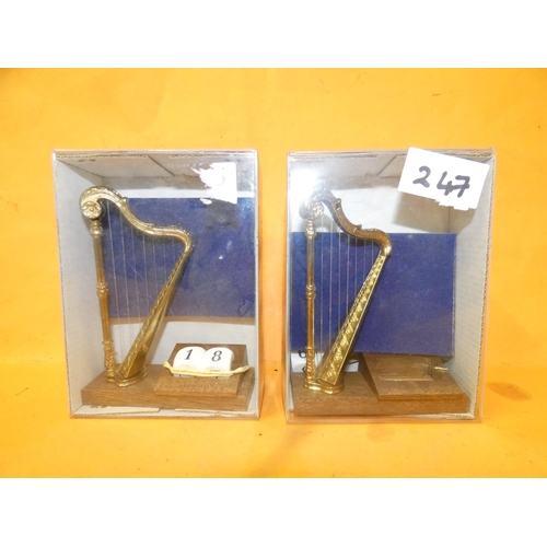 247 - 2 HARP DESK CALENDARS