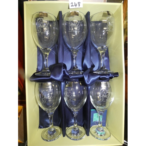 248 - DUISKE IRISH CELTIC ART WINE GLASSES