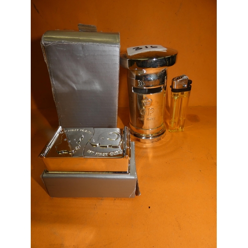 316 - SILVER PLATED POST SAVING BOX AND BABY KEEPSAFE BOX