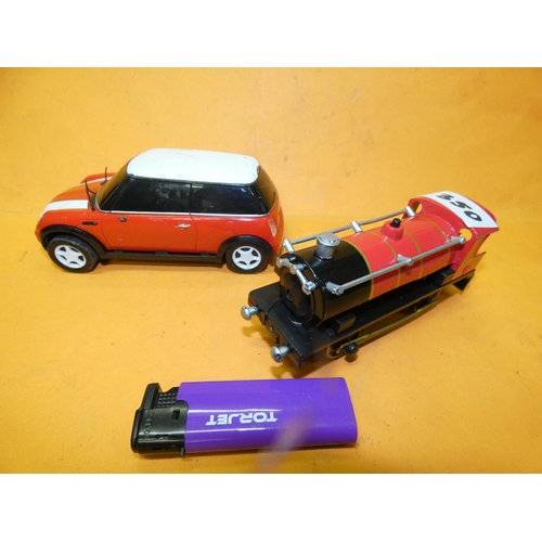 350 - MODEL TRAIN AND MODEL MINI COOPER