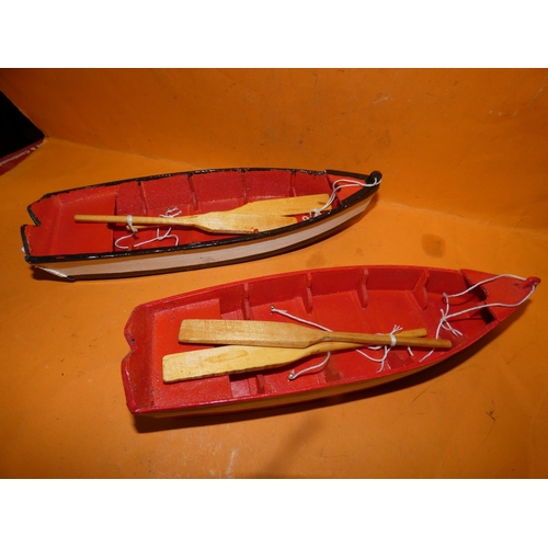 2 ORNAMENTAL ROW BOATS