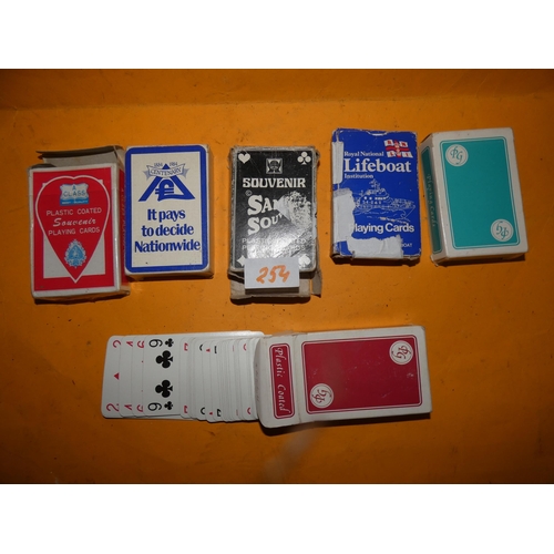 254 - QTY OF COLLECTABLE PLAYING CARDS