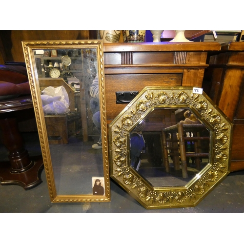 183 - 2 VERY DECORATIVE GILT MIRRORS