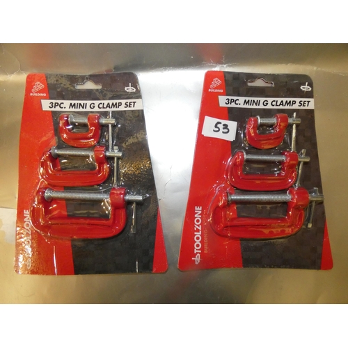 53 - 2 X 3PCE MINI G CLAMP SETS