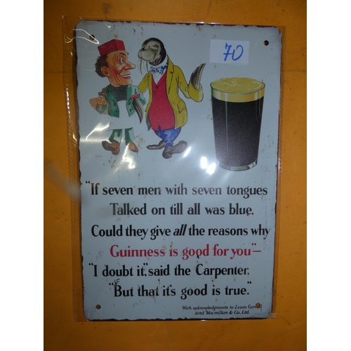 70 - STEEL GUINNESS SIGN