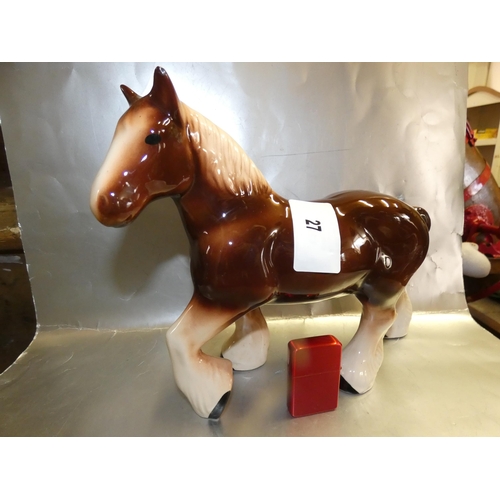 27 - CERAMIC SHIRE HORSE