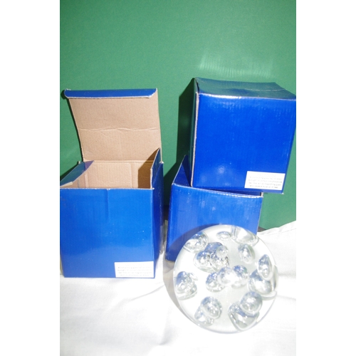 50 - 3 GLASS PAPER WEIGHTS