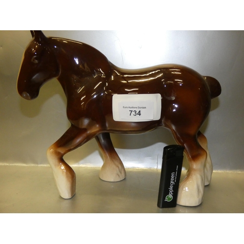 734 - CERAMIC HORSE