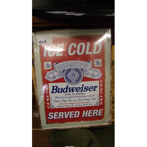 BUDWEISER TIN SIGN (H40*30CM)