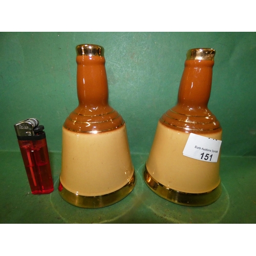 151 - 2 WADE BELLS SCOTCH WISKEY DECANTERS