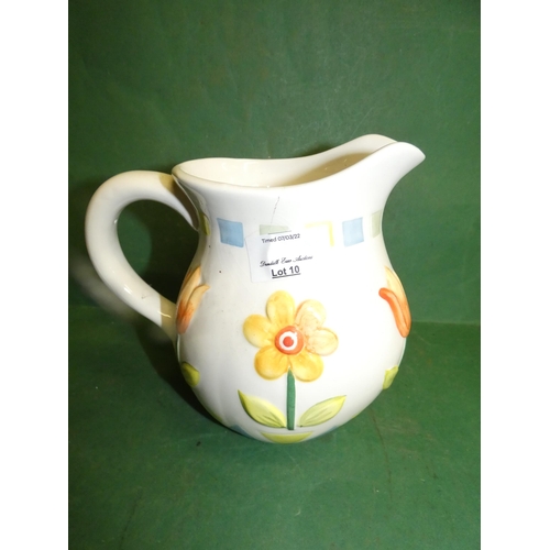 10 - FLORAL CERAMIC JUG