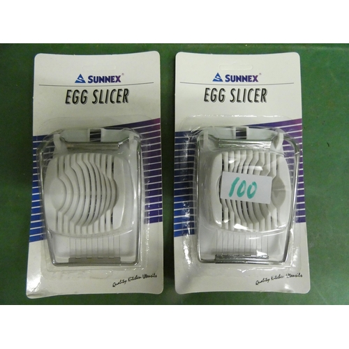 100 - 2 NEW EGG SLICERS