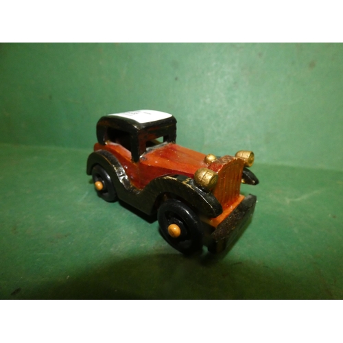 35 - OLD WOODEN CAR MODEL