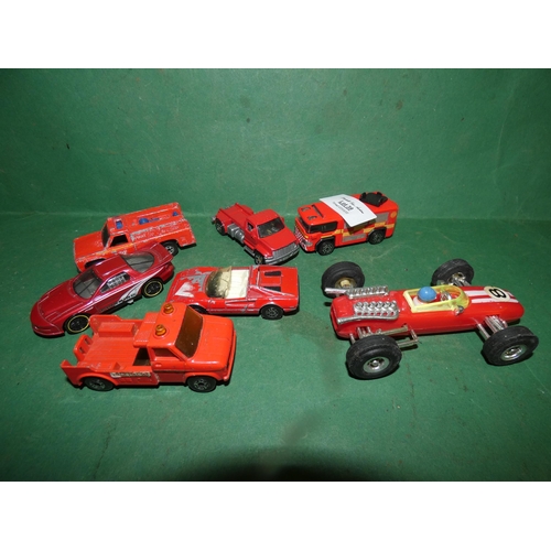 39 - LOT OF RED METAL CARS