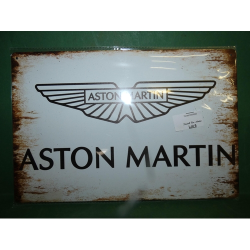 6 - STEEL SIGN ASTON MARTIN