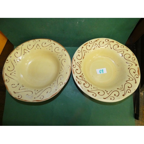 69 - 2 CERAMIC PLATES