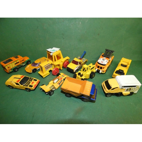 71 - LOT OF YELLOW METAL CARS