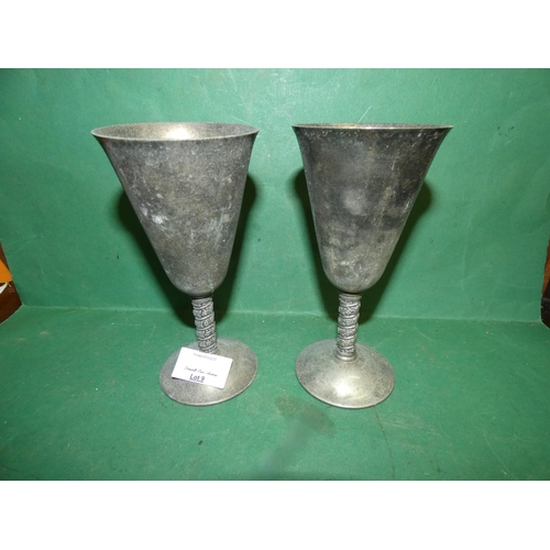 9 - BRASS GOBLETS