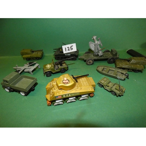 125 - LOT OF MILITARY MODEL VEHICLES