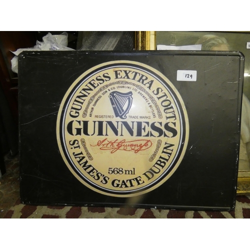 129 - GUINNESS TIN SIGN (H 50*70CM)