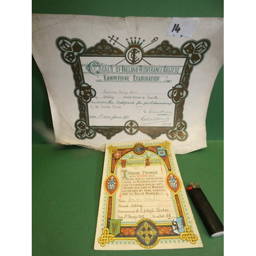 14 - OLD CHURCH OF IRELAND CERTIFICATES