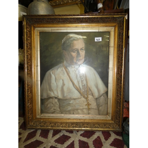 148 - POPE PUIS (ITALIAN :PIOX)  - OIL PAINTING 65 X 55 CM