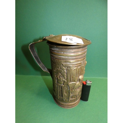 18 - VINTAGE PEERAGE BRASS LIDDED TANKARD