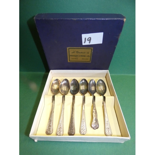 19 - 6 SHEFFIELD E.P.N.S  SPOONS- PRIESTLEY AND MOORE LTD.