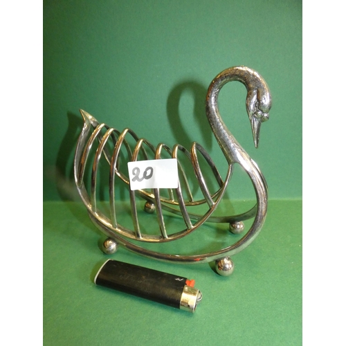 20 - SILVER SWAN TOAST RACK  STAMPED