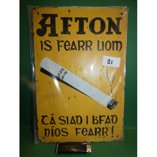 21 - AFTON STEEL SIGN H30 X 20CM