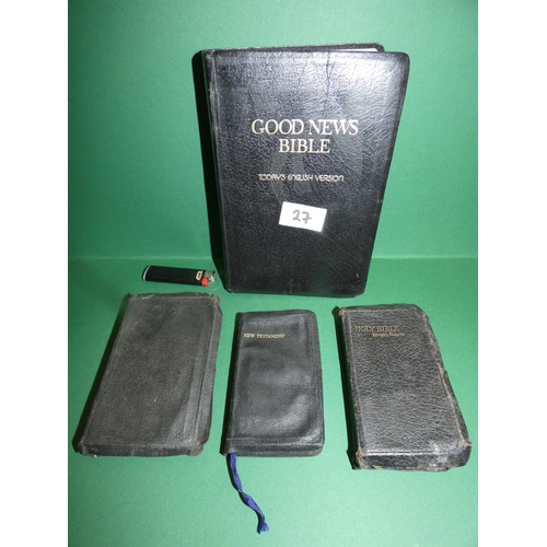 27 - COLLECTION OF OLD BIBLES from st. pats