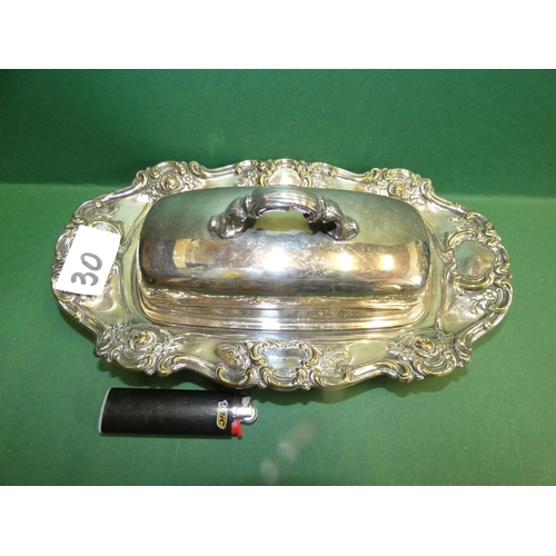 30 - SILVER PLATED BUTTER DISH